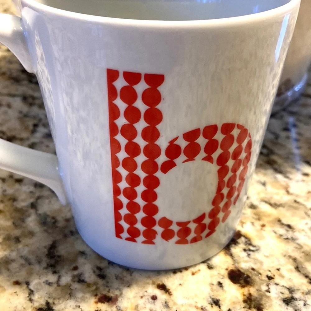 Crate & Barrel ‘B’ Alphabet Ceramic Tapered Mug